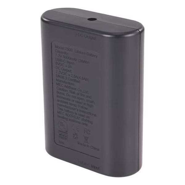 Portable Battery Power Bank, Black, Ergodyne, Mfr#: 6495B